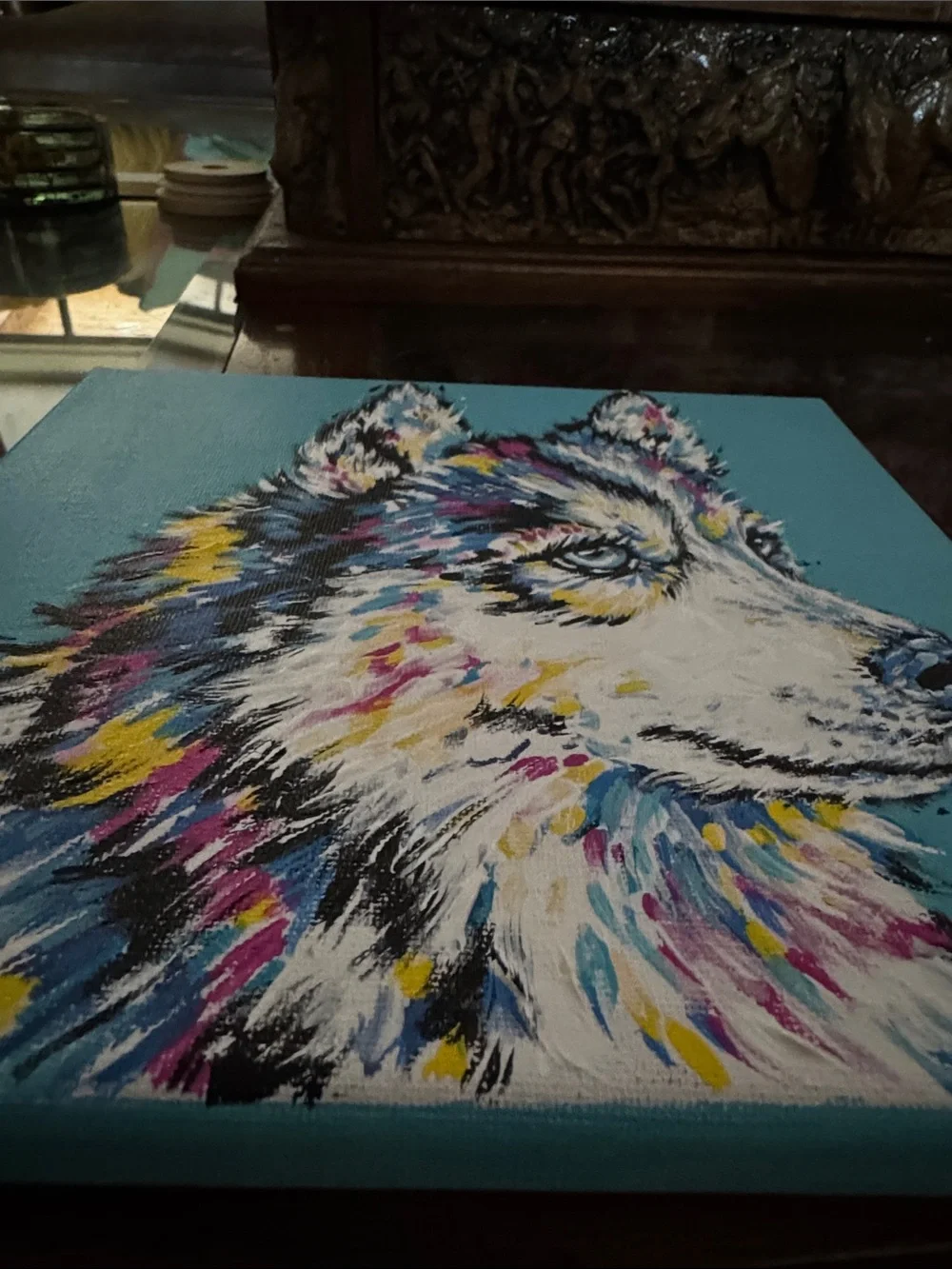 Husky Dog Wall Art Canvas - Decorative Pet Portrait